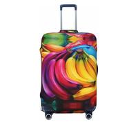 Kirrowe Bananas Luggage Cover Suitcase Protector Anti-Scratch Luggage Cover Fits 18-32inch Luggage, Black, XL