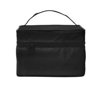 KIRROWE Black projection Travel Makeup Bag for Women, Portable Cosmetic Case,Large Capacity Organizer Pouch All Your Beauty Essentials