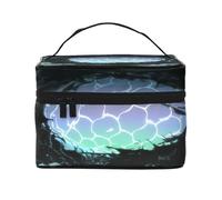 KIRROWE Botanical woven orbs Travel Makeup Bag for Women, Portable Cosmetic Case,Large Capacity Organizer Pouch All Your Beauty Essentials