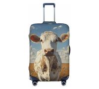Kirrowe Cattle On The Prairie Luggage Cover Suitcase Protector Anti-Scratch Luggage Cover Fits 18-32inch Luggage, Black, L