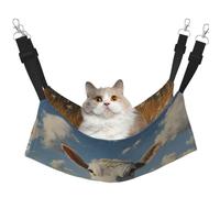 KIRROWE Cattle on The Prairie Reversible Cat Hanging Hammock-Double-Sided Pet Cage Hammock Hanging Bed Resting Sleepy Pad for Small Animals Pets