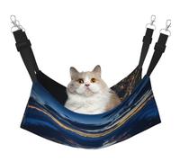 KIRROWE City at Night Reversible Cat Hanging Hammock-Double-Sided Pet Cage Hammock Hanging Bed Resting Sleepy Pad for Small Animals Pets