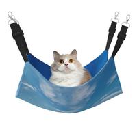 KIRROWE Cruise Ships and Whales Reversible Cat Hanging Hammock-Double-Sided Pet Cage Hammock Hanging Bed Resting Sleepy Pad for Small Animals Pets