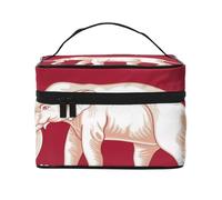 KIRROWE Cuban flag Travel Makeup Bag for Women, Portable Cosmetic Case,Large Capacity Organizer Pouch All Your Beauty Essentials, Siamese Sovereignty Flag, One Size