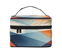 KIRROWE Deer in the Red Leaf Forest Travel Makeup Bag for Women, Portable Cosmetic Case,Large Capacity Organizer Pouch All Your Beauty Essentials, Color Vision, One Size