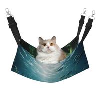 KIRROWE Direct Sunlight on The Seabed Reversible Cat Hanging Hammock-Double-Sided Pet Cage Hammock Hanging Bed Resting Sleepy Pad for Small Animals Pets