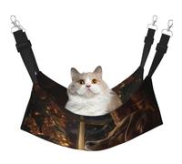 KIRROWE Dogs at Christmas Reversible Cat Hanging Hammock-Double-Sided Pet Cage Hammock Hanging Bed Resting Sleepy Pad for Small Animals Pets