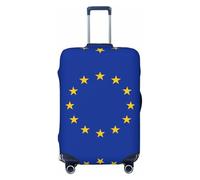 Kirrowe Eu Flag Luggage Cover Suitcase Protector Anti-Scratch Luggage Cover Fits 18-32inch Luggage, Black, M