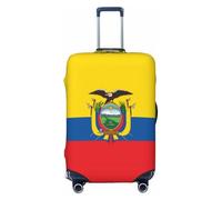 Kirrowe Flag Of Ecuador Luggage Cover Suitcase Protector Anti-Scratch Luggage Cover Fits 18-32inch Luggage, Black, M