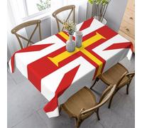 KIRROWE Flag of Guernsey Islands Tablecloth - 35x55 Inch Tablecloths Rectangular - Table Cloth for Kitchen Dinning Tabletop Decoration Easy to Clean