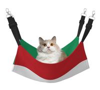 KIRROWE Flag of Hungary Reversible Cat Hanging Hammock-Double-Sided Pet Cage Hammock Hanging Bed Resting Sleepy Pad for Small Animals Pets