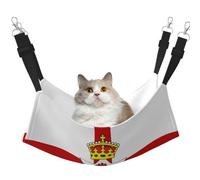 KIRROWE Flag of Northern Ireland Reversible Cat Hanging Hammock,Double-Sided Pet Cage Hammock Hanging Bed Resting Sleepy Pad for Small Animals Pets