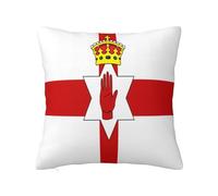 KIRROWE Flag of Northern Ireland Square Pillowcase 12 x 12 Inch Soft Polyester Fiber Cushion Cover Use for Home and Car