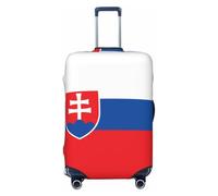 Kirrowe Flag Of Slovakia Luggage Cover Suitcase Protector Anti-Scratch Luggage Cover Fits 18-32inch Luggage, Black, XL