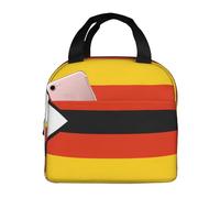 KIRROWE Flag of Zimbabwe Lunch Bag for Women & Men, Durable Oxford Fabric & Thick Foil, Perfect for Workand Outdoor Activities