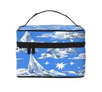 KIRROWE Flying alien bird Travel Makeup Bag for Women, Portable Cosmetic Case,Large Capacity Organizer Pouch All Your Beauty Essentials