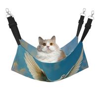 KIRROWE Flying Dove Reversible Cat Hanging Hammock-Double-Sided Pet Cage Hammock Hanging Bed Resting Sleepy Pad for Small Animals Pets