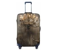 Kirrowe Forgotten Christmas Luggage Cover Suitcase Protector Anti-Scratch Luggage Cover Fits 18-32inch Luggage, Black, L