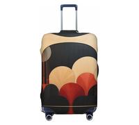 Kirrowe Geometric Art Deco Luggage Cover Suitcase Protector Anti-Scratch Luggage Cover Fits 18-32inch Luggage, Black, M