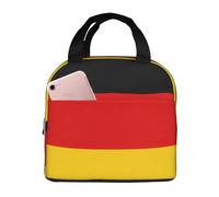 KIRROWE German flag Lunch Bag for Women & Men, Durable Oxford Fabric & Thick Foil, Perfect for Workand Outdoor Activities