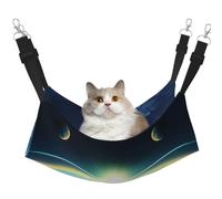 KIRROWE Looking up at The Earth Reversible Cat Hanging Hammock-Double-Sided Pet Cage Hammock Hanging Bed Resting Sleepy Pad for Small Animals Pets