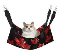 KIRROWE Maple Leaf Reversible Cat Hanging Hammock-Double-Sided Pet Cage Hammock Hanging Bed Resting Sleepy Pad for Small Animals Pets