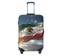 Kirrowe Mexican Flag Luggage Cover Suitcase Protector Anti-Scratch Luggage Cover Fits 18-32inch Luggage, Black, M