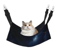 KIRROWE Mountains Covered with Starlight Reversible Cat Hanging Hammock-Double-Sided Pet Cage Hammock Hanging Bed Resting Sleepy Pad for Small Animals Pets