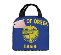 KIRROWE Oregon State Flag Lunch Bag for Women & Men, Durable Oxford Fabric & Thick Foil, Perfect for Workand Outdoor Activities