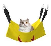 KIRROWE Royal Flag of Thailand Reversible Cat Hanging Hammock-Double-Sided Pet Cage Hammock Hanging Bed Resting Sleepy Pad for Small Animals Pets