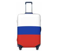 Kirrowe Russian Flag Luggage Cover Suitcase Protector Anti-Scratch Luggage Cover Fits 18-32inch Luggage, Black, M