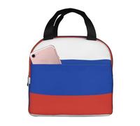 KIRROWE Russian Flag Lunch Bag for Women & Men, Durable Oxford Fabric & Thick Foil, Perfect for Workand Outdoor Activities