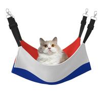KIRROWE Russian Flag Reversible Cat Hanging Hammock-Double-Sided Pet Cage Hammock Hanging Bed Resting Sleepy Pad for Small Animals Pets