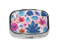 KIRROWE Science Fiction Jungle Square Pill Organizer, Compact Travel Pill Case, 2-Compartment Insert, very suitable for travel and daily use