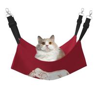 KIRROWE Siamese Sovereignty Flag Reversible Cat Hanging Hammock-Double-Sided Pet Cage Hammock Hanging Bed Resting Sleepy Pad for Small Animals Pets