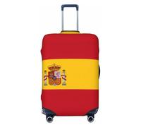 Kirrowe Spanish Flag Luggage Cover Suitcase Protector Anti-Scratch Luggage Cover Fits 18-32inch Luggage, Black, XL