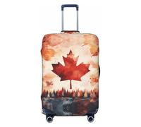 Kirrowe The Canadian Flag Luggage Cover Suitcase Protector Anti-Scratch Luggage Cover Fits 18-32inch Luggage, Black, S