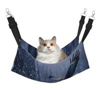 KIRROWE The Eagle Flying on The Lake Reversible Cat Hanging Hammock,Double-Sided Pet Cage Hammock Hanging Bed Resting Sleepy Pad for Small Animals Pets