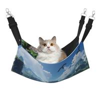 KIRROWE The Forgotten Kingdom Reversible Cat Hanging Hammock-Double-Sided Pet Cage Hammock Hanging Bed Resting Sleepy Pad for Small Animals Pets
