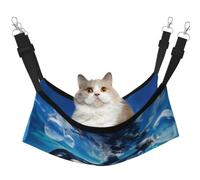 KIRROWE The Killer Whale in The sea Reversible Cat Hanging Hammock-Double-Sided Pet Cage Hammock Hanging Bed Resting Sleepy Pad for Small Animals Pets