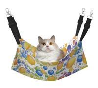 KIRROWE The Kingdom of Bubbles Reversible Cat Hanging Hammock-Double-Sided Pet Cage Hammock Hanging Bed Resting Sleepy Pad for Small Animals Pets