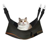 KIRROWE The Man on The Stairs Reversible Cat Hanging Hammock-Double-Sided Pet Cage Hammock Hanging Bed Resting Sleepy Pad for Small Animals Pets