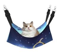 KIRROWE The orb of Dreams Reversible Cat Hanging Hammock-Double-Sided Pet Cage Hammock Hanging Bed Resting Sleepy Pad for Small Animals Pets