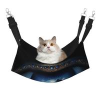 KIRROWE The Peak in Blue Eyes Reversible Cat Hanging Hammock-Double-Sided Pet Cage Hammock Hanging Bed Resting Sleepy Pad for Small Animals Pets