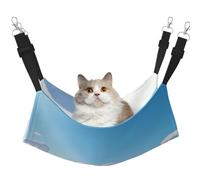 KIRROWE The White Little Dog in The Snow Reversible Cat Hanging Hammock,Double-Sided Pet Cage Hammock Hanging Bed Resting Sleepy Pad for Small Animals Pets