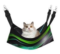 KIRROWE Three-Dimensional line Reversible Cat Hanging Hammock-Double-Sided Pet Cage Hammock Hanging Bed Resting Sleepy Pad for Small Animals Pets