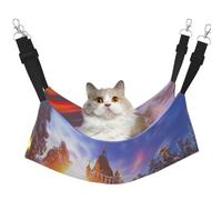 KIRROWE Winter Under The Sunshine Reversible Cat Hanging Hammock,Double-Sided Pet Cage Hammock Hanging Bed Resting Sleepy Pad for Small Animals Pets