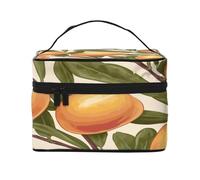 KIRROWE Yellow fruit Travel Makeup Bag for Women, Portable Cosmetic Case,Large Capacity Organizer Pouch All Your Beauty Essentials