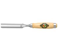 Kirschen 1431024 Firmer Gouge with Horn Beam Handle, Beige/Silver, 24 mm
