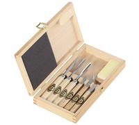 Kirschen 3437000 Groove Cutting Set 7-Piece Wooden Box Precision Tools